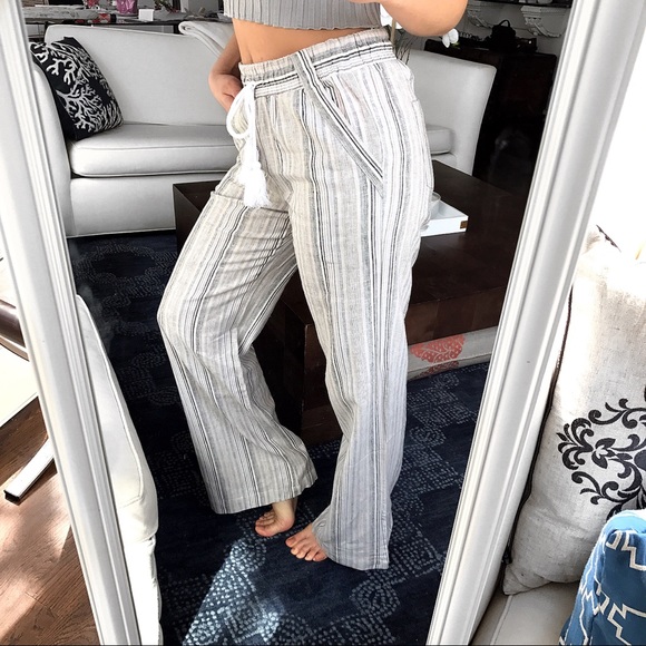 LAST ONE‼️S/M Tassel Beige Blue Wide Leg Pants!  - Picture 5 of 8